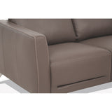 Malaga Taupe Leather Loveseat - Ornate Home