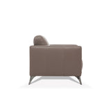 Malaga Taupe Leather Loveseat - Ornate Home