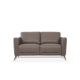 Malaga Taupe Leather Loveseat - Ornate Home