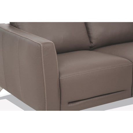 Malaga Taupe Leather Sofa - Ornate Home