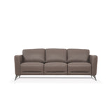 Malaga Taupe Leather Sofa - Ornate Home