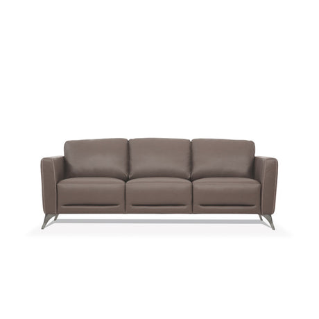 Malaga Taupe Leather Sofa - Ornate Home