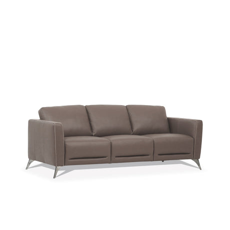 Malaga Taupe Leather Sofa - Ornate Home