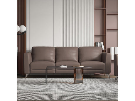 Malaga Taupe Leather Sofa - Ornate Home