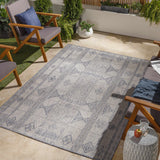 Malamig Gray & Blue Outdoor Area Rug - Clearance - Ornate Home