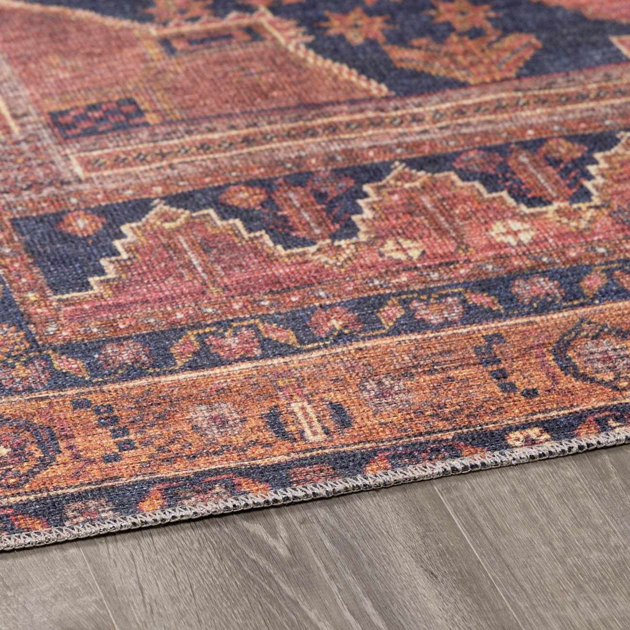 Malamote Vintage Flat Pile Washable Rug - Ornate Home