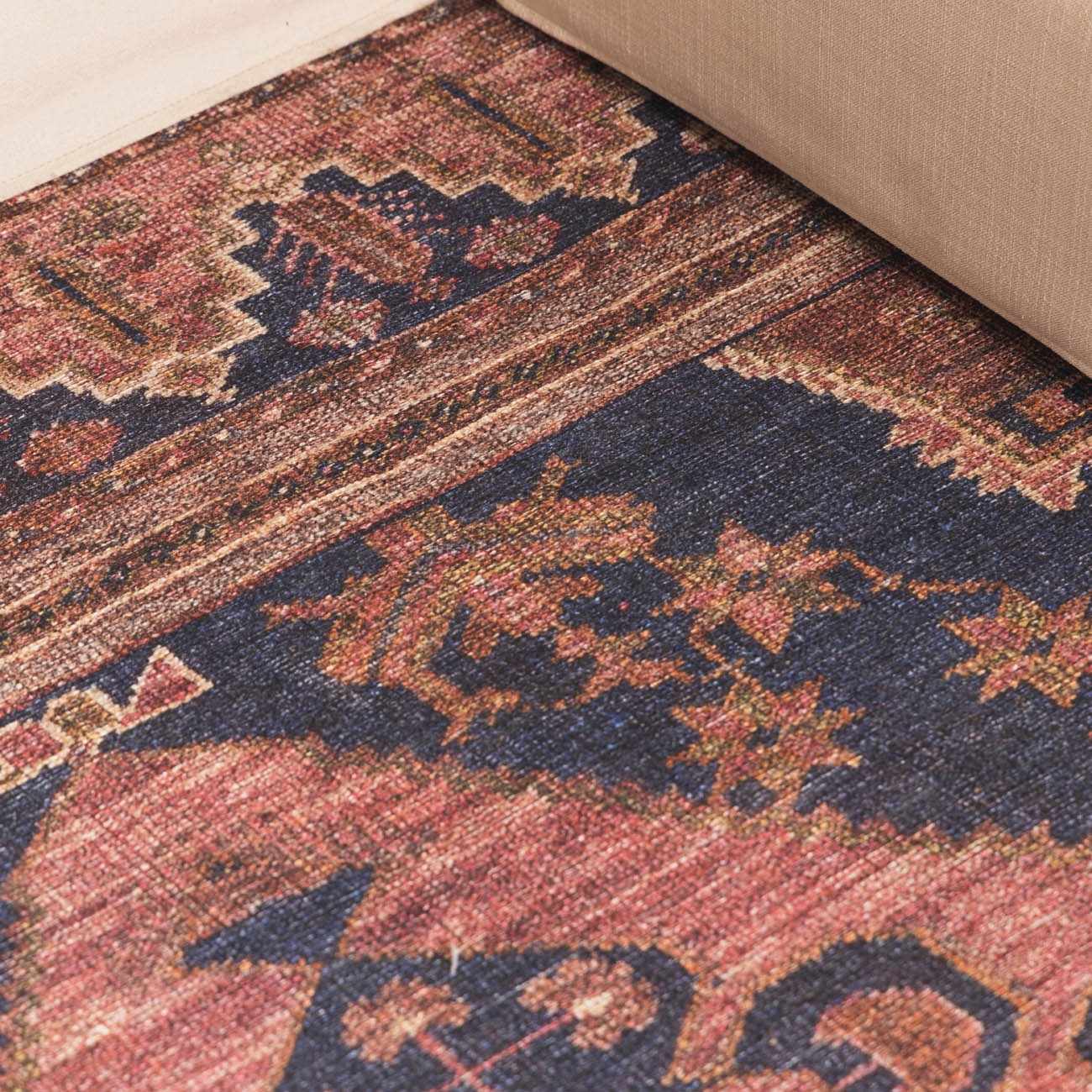 Malamote Vintage Flat Pile Washable Rug - Ornate Home