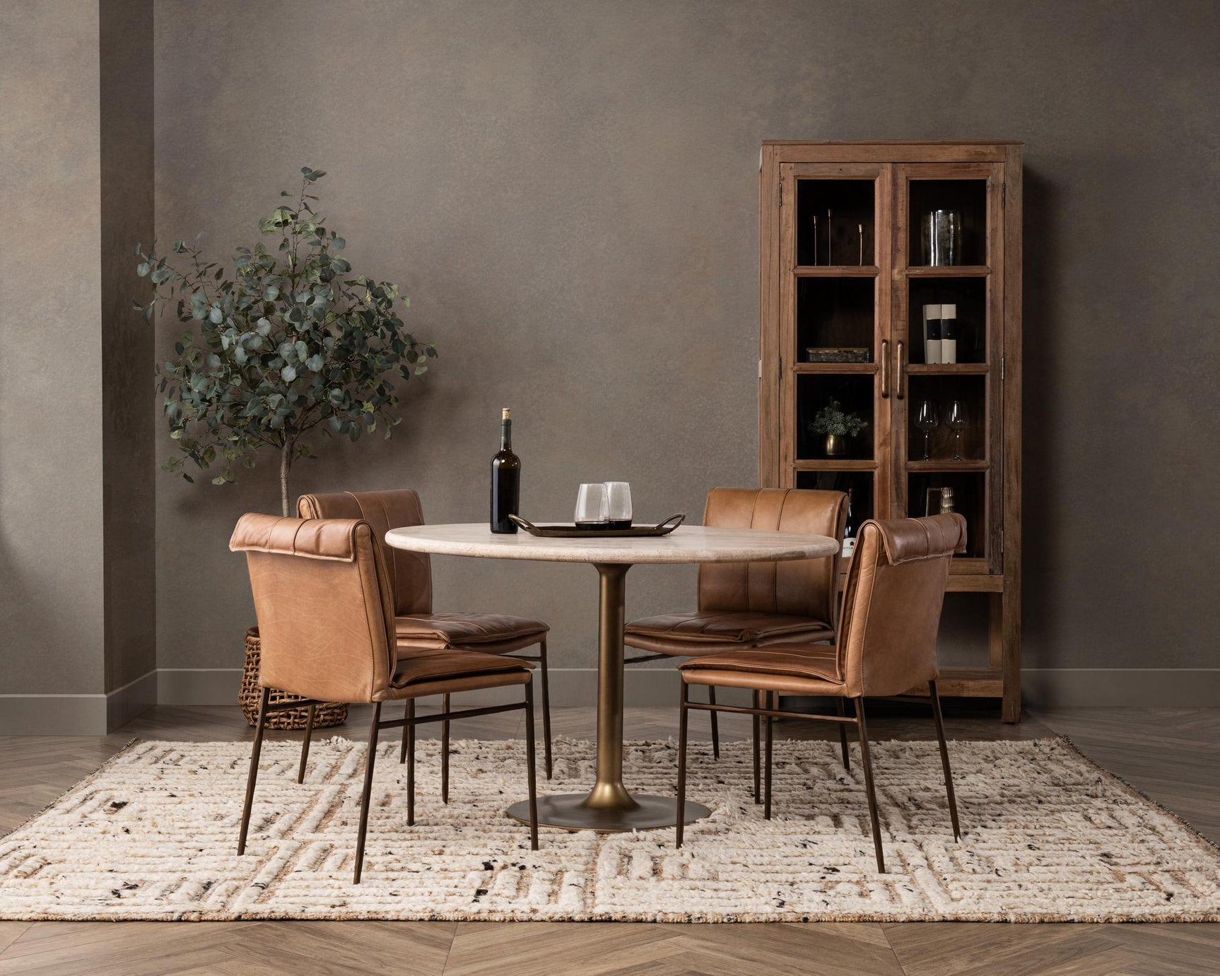 Malani Tan Dining Table - Ornate Home