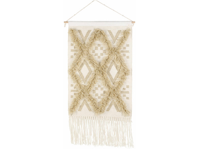 Malay Cream Diamond Fringe Wall Hanging - Ornate Home