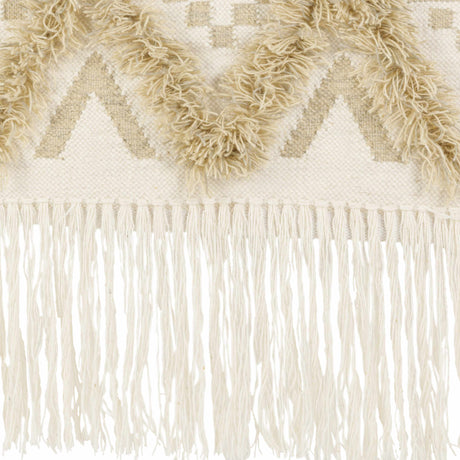 Malay Cream Diamond Fringe Wall Hanging - Ornate Home