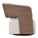 Maldives Hazelnut/Beige/Cream Outdoor Swivel Chair - Ornate Home