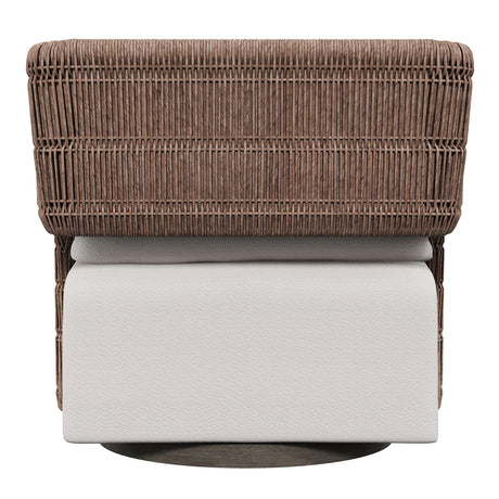 Maldives Hazelnut/Beige/Cream Outdoor Swivel Chair - Ornate Home
