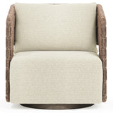 Maldives Hazelnut Outdoor Swivel Chair - Ornate Home