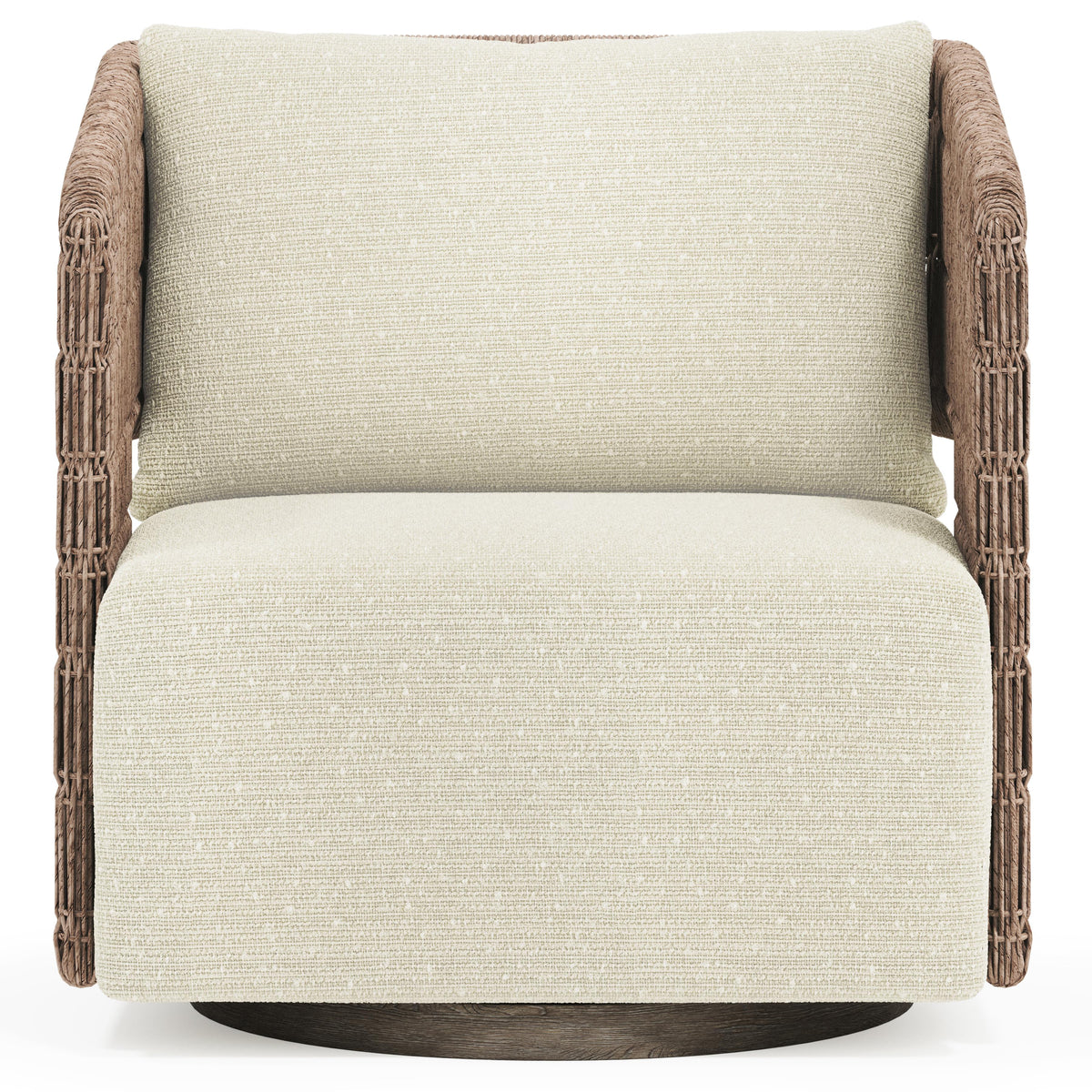 Maldives Hazelnut Outdoor Swivel Chair - Ornate Home