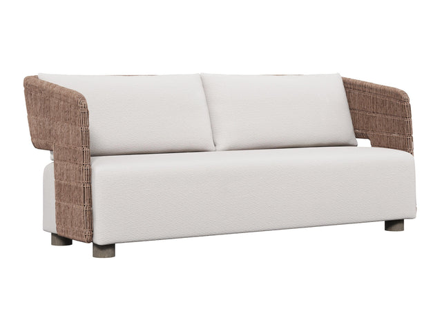 Maldives Hazelnut/White/Cream Outdoor Sofa - Ornate Home