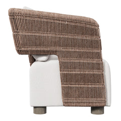 Maldives Hazelnut/White/Cream Outdoor Sofa - Ornate Home