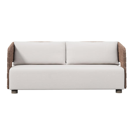 Maldives Hazelnut/White/Cream Outdoor Sofa - Ornate Home
