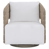 Maldives Hazelnut/White/Cream Outdoor Swivel Chair - Ornate Home