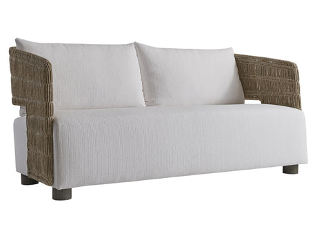 Maldives Weathered Teak/Hazelnut Outdoor Sofa - Ornate Home