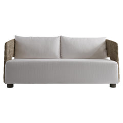 Maldives Weathered Teak/Hazelnut Outdoor Sofa - Ornate Home