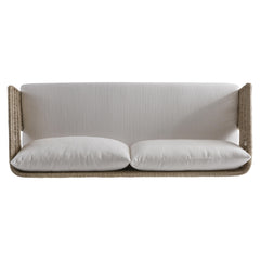 Maldives Weathered Teak/Hazelnut Outdoor Sofa - Ornate Home
