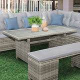Malia Gray 6 Piece Patio Dining Set - Ornate Home