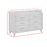Malia Walnut Dresser and Topper - Ornate Home