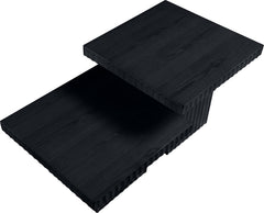 Malibu Black Wood And Oak Veneer 2-Piece Coffee Table - Ornate Home