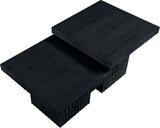 Malibu Black Wood And Oak Veneer 2-Piece Coffee Table - Ornate Home
