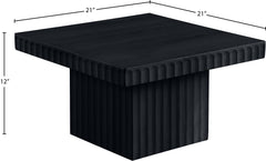 Malibu Black Wood And Oak Veneer Coffee Table - Ornate Home