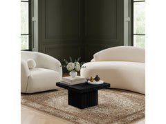 Malibu Black Wood And Oak Veneer Coffee Table - Ornate Home