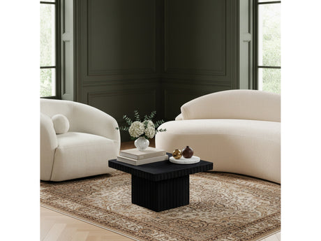 Malibu Black Wood And Oak Veneer Coffee Table - Ornate Home