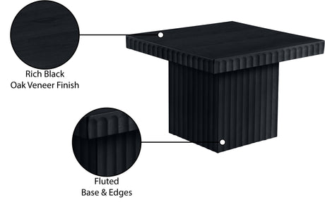 Malibu Black Wood And Oak Veneer Coffee Table - Ornate Home