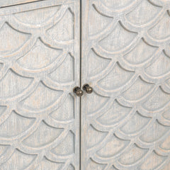Malibu Blue Washed 8-Door Cabinet