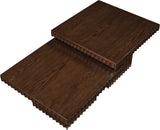 Malibu Brown Wood And Oak Veneer 2-Piece Coffee Table - Ornate Home