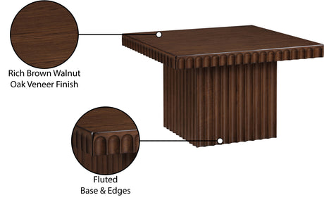 Malibu Brown Wood And Oak Veneer Coffee Table - Ornate Home