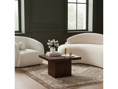 Malibu Brown Wood And Oak Veneer Coffee Table - Ornate Home