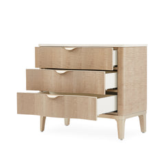 Malibu Crest Blush 3-Drawer Nightstand - Ornate Home