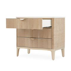 Malibu Crest Blush 3-Drawer Nightstand - Ornate Home