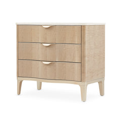 Malibu Crest Blush 3-Drawer Nightstand - Ornate Home