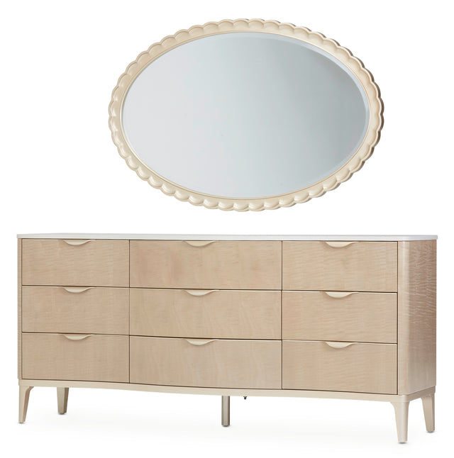 Malibu Crest Blush Dresser with Mirror - Ornate Home
