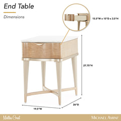 Malibu Crest Blush End Table - Ornate Home