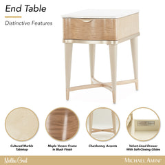 Malibu Crest Blush End Table - Ornate Home