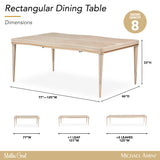 Malibu Crest Blush Rectangular Dining Table - Ornate Home