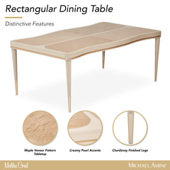 Malibu Crest Blush Rectangular Dining Table - Ornate Home