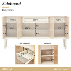 Malibu Crest Blush Sideboard - Ornate Home