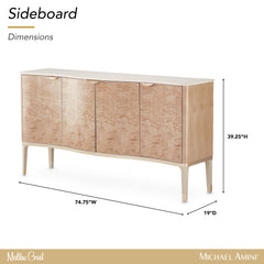 Malibu Crest Blush Sideboard - Ornate Home