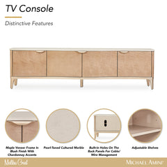 Malibu Crest Blush TV Console - Ornate Home