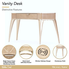 Malibu Crest Blush Vanity Desk - Ornate Home
