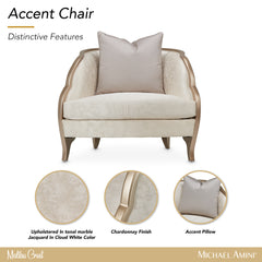 Malibu Crest Chardonnay/Cloud White Chair - Ornate Home